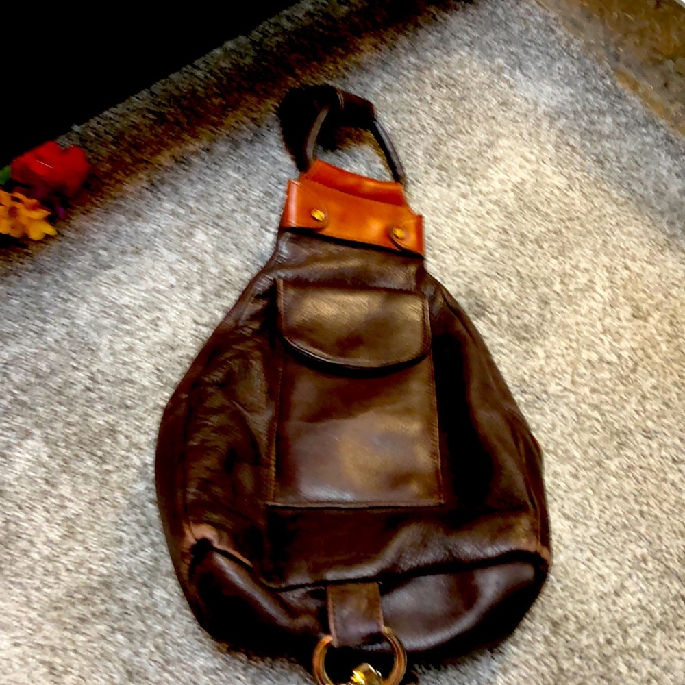 Beautiful leather backpack
